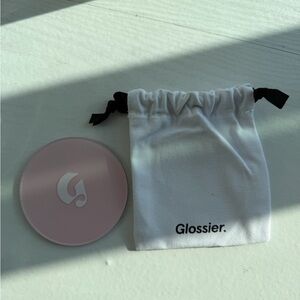 Glossier Pink Compact mirror with Pouch